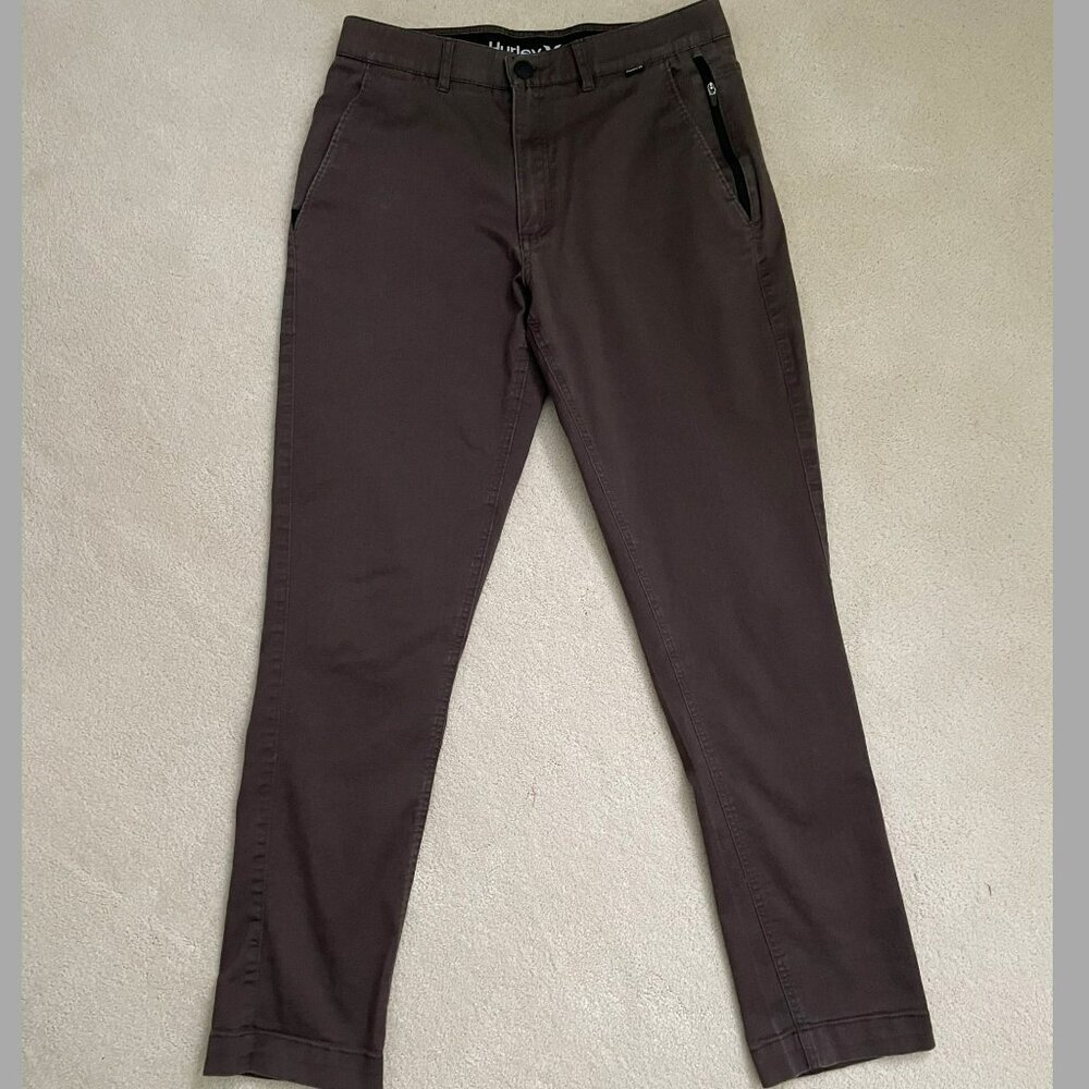 Hurley Regular Fit Chino Brown Straight Leg Men's Size 30 x 30 - Picture 2 of 7